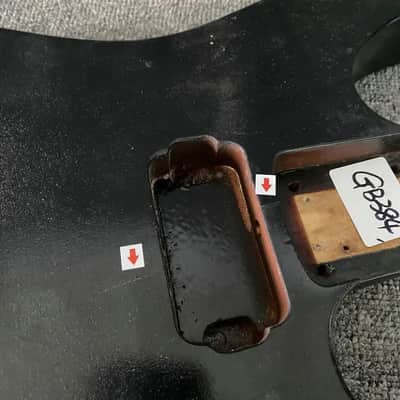 Black Basswood HH DIY Project Guitar Body image 10