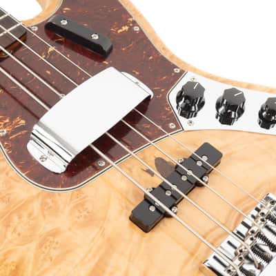 Used Fender Custom Shop Artisan Maple Burl Jazz Bass - Aged Natural image 8