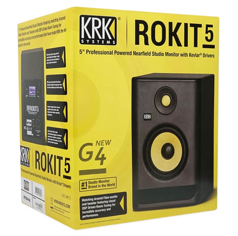 KRK RP-5 Rokit G4 2-Way 5" Active Studio Monitors (Pair) 2019 - 2021 - Black image 1