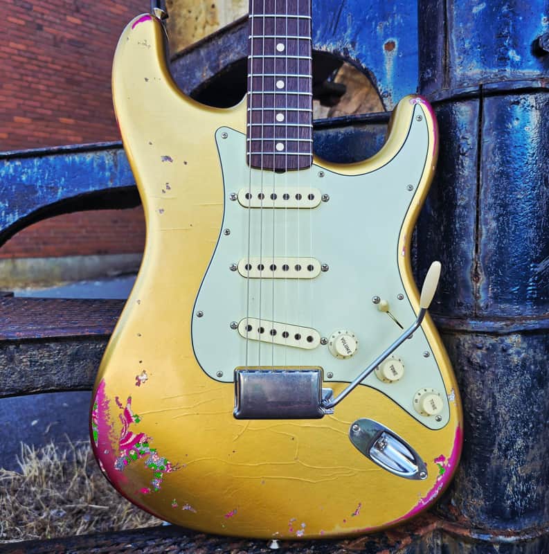 2016 Fender Custom Shop - Wildwood 10 - '61 Strat - Heavy Relic - Aztec Gold / Pink Paisley - Cruz Pickups image 1