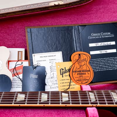 2022 Gibson Custom Shop Historic 1959 Les Paul Standard R9 70th Anniversary Washed Cherry Sunburst Gloss image 16