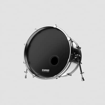 Evans EMAD 22" Reso-Side Drumhead | Black (Ported) image 2