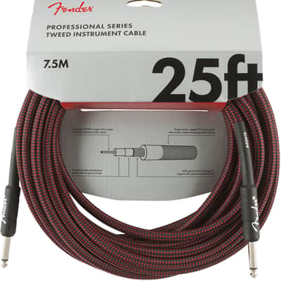 Fender® 25' Professional Series Red Tweed Instrument Cable #0990820070 - 25FT. image 1