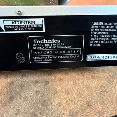 Technics SH-8025 Dual 7‑Band Stereo Graphic Equalizer Silver Face player image 19