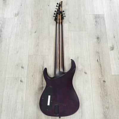 Legator N9F Ninja Multi-Scale 9-String Guitar, Figured Maple Top, Purple image 6