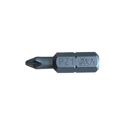 Wera 855/1 Z Pozidriv Screwdriver Bits 1/4" Hexagon Drive (PZ 1, Single)