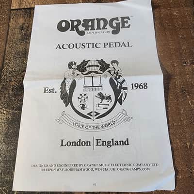 Orange Acoustic Pedal – Box & Power Supply image 12