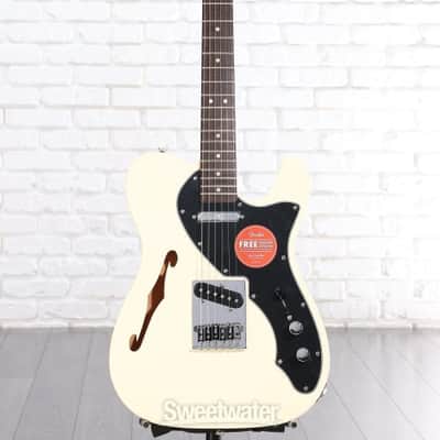 Squier Affinity Series Telecaster Thinline Electric Guitar - Olympic White with Laurel Fingerboard (TeleTLAFOWd8) image 2