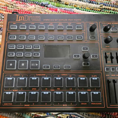 Behringer LM Drum Hybrid 8/12-Bit Sampling Drum Machine 2025 - Present - Black with Wood Sides image 2