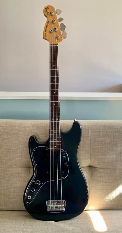 Fender Musicmaster 1978 - Black Left Handed image 1
