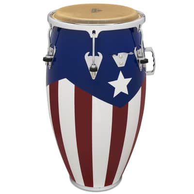 Latin Percussion LP Matador 12 1/2" Tumba Oak Puerto Rican Flag (M754S-PR) image 5