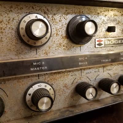 Bogen MX60A Mixer Amplifier 60 Watt Tube Amp Head 8417 1960 Black Steel image 3