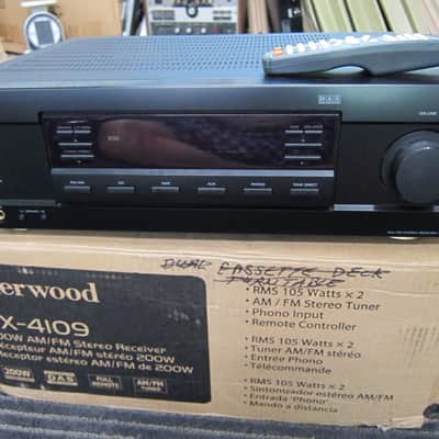 Sherwood RX-4109 Stereo Receiver, Remote, Box, Discrete Outputs, 105WPC, Designed USA Black image 1