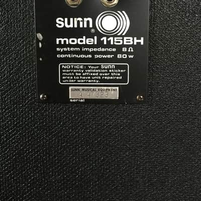 Sunn 115bh Black image 3