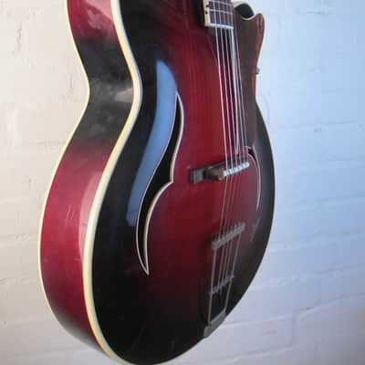 Isana "Elvis Model" 1958 Redburst, built by Josef Sandner. Archtop image 7
