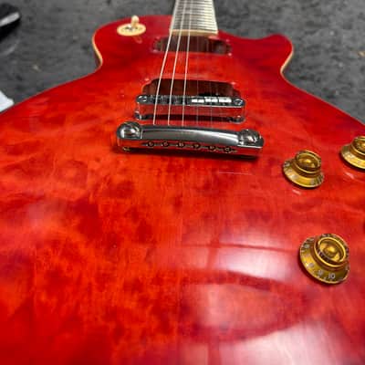 Guitar Fetish LP body+neck project - Red quilt image 15