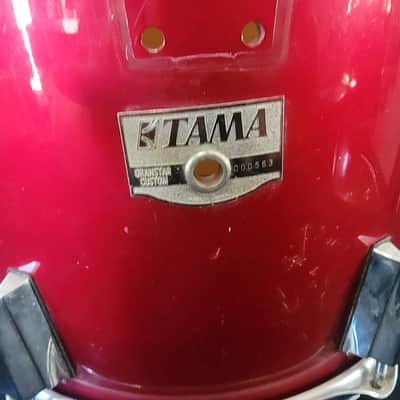 Tama Rare Vintage Granstar Custom 13" x 12" Tom 1988 - Lipstick Red image 2