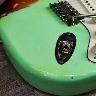 MyDream Partcaster Custom Built - Surf Green-over-Sunburst SRV image 10
