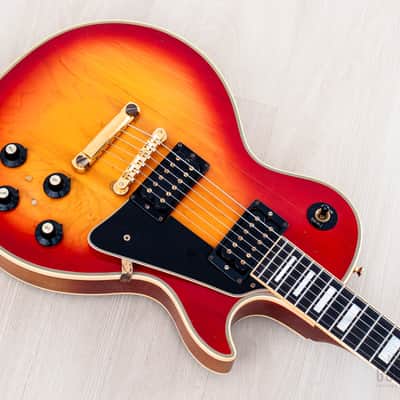 1973 Gibson Les Paul Custom Vintage Guitar Cherry Sunburst w/ T Tops, Case image 8