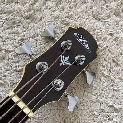 Aria 4 String Acoustic Electric Bass, Spruce Wood Top Body, Mahogany Neck image 3