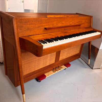 Vintage 1969 Baldwin Acrosonic Upright Piano Walnut MCM Scandanavian Design Complete Restoration image 1