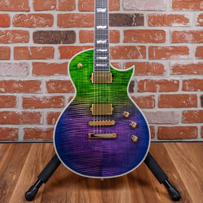 ESP Original Series Custom Shop Eclipse CTM FM Flame Maple Top in Purple Green Gradation 2025 w/OHSC image 4