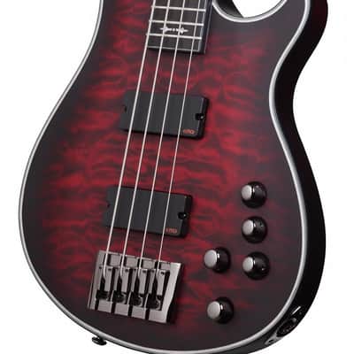 Schecter Hellraiser Extreme-4 Crimson Red Burst Satin CRBS Electric Bass - New - Free Gig bag image 2