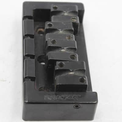 Vintage 1980s Kramer Forum II High-Mass 4-String Bass Bridge - Black, Made in Japan (ESP Era) with Screws image 4