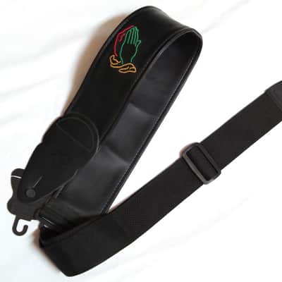 LM Embroidered Praying Hands worship Christian GUITAR strap - NEW image 3