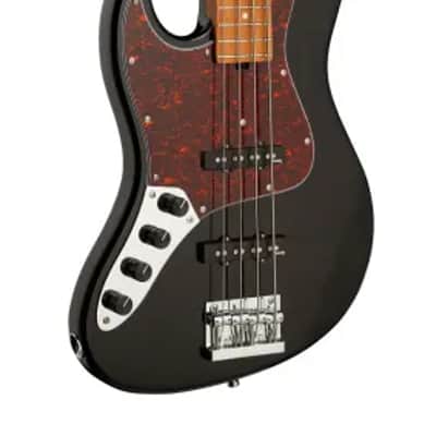 Sadowsky MetroExpress 21-Fret Vintage J/J Bass, Roasted Maple Fingerboard, Lefthand, 4-String - Solid Black High Polish image 4