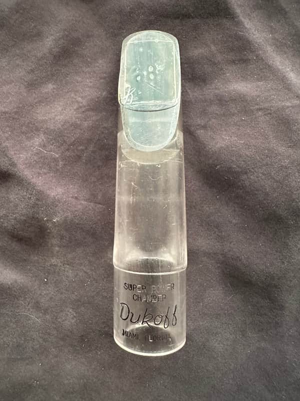 Dukoff alto sax mouthpiece D6 .075 Vibracom 1980’s - Clear resin image 1