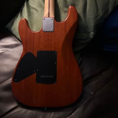 Fender Squier Deluxe Series Satin Trans Fat Strat Solid Mahogany Body – 2005 image 6