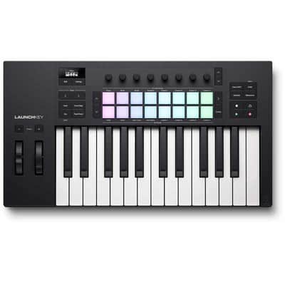 NOVATION LAUNCHKEY-25-MK4 Mk4 - Clavier maitre 25 touches, 16 pads, 8 encodeurs écran OLED image 1
