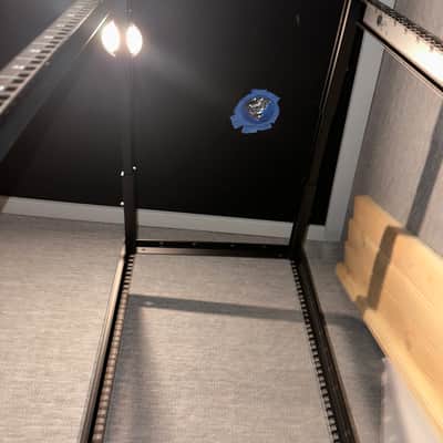 Tripp-Lite 45u 4-Post Open Frame Rack for Network Equipment on Wheels image 4