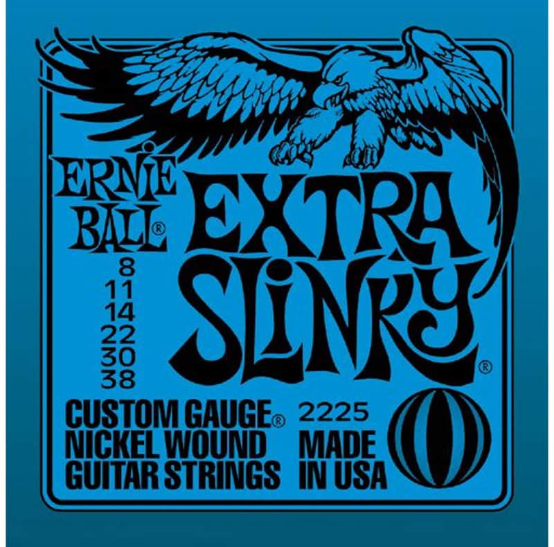 Ernie Ball 2225 Extra Slinky Nickel Wound Set Electric Guitar Strings (08 -38) image 1