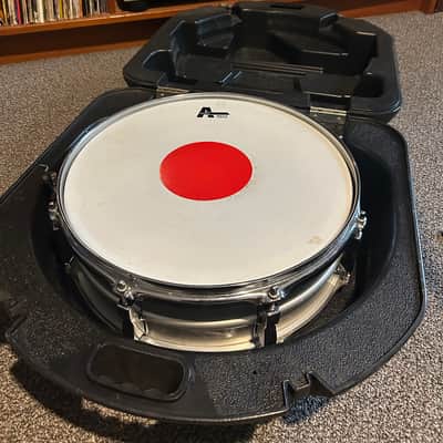 Ludwig No. 404 Acrolite 5x14" 8-Lug Aluminum Snare Drum with Pointed Blue/Olive Badge 1969 - 1979 - Matte Aluminum image 8
