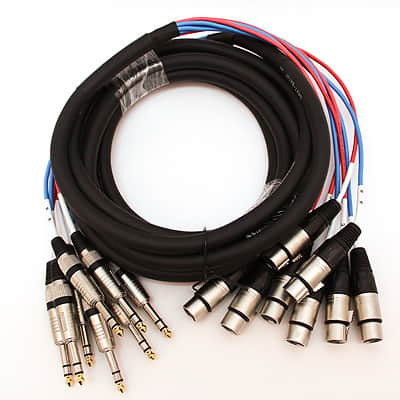 8 Channel 10' XLR Female to 1/4" TRS Audio Snake Cable image 1
