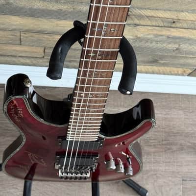 Schecter Hellraiser C-1 FR 2008 originally owned by Lance Dowdle of From Ashes ToNew (FATN) & Emphatic - 2008, Black Cherry image 11