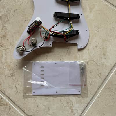 Stratocaster Style Loaded Pickguard & Backplate w/mounting screws image 2
