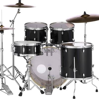 Pearl EXX725/C 5-Piece Export Standard Drum Set with Hardware - Jet Black image 4