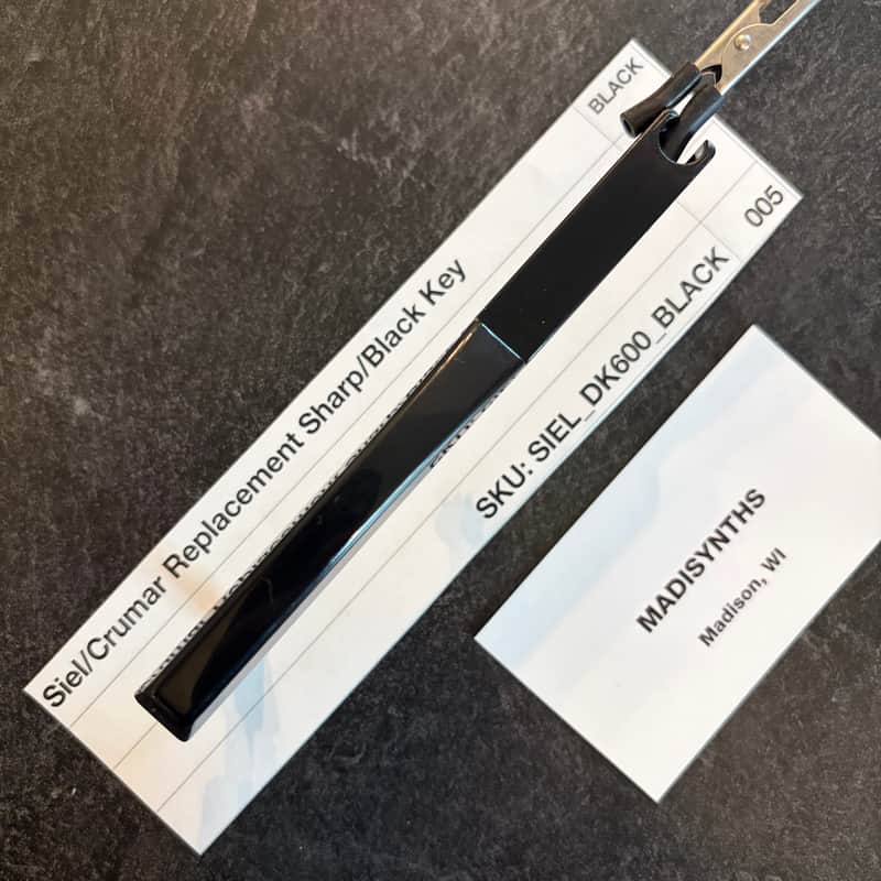 ORIGINAL Fatar Replacement SHARP/BLACK Key for Siel DK-600/Opera, DK-700, DK-80; Crumar Bit One, Bit 99 image 1