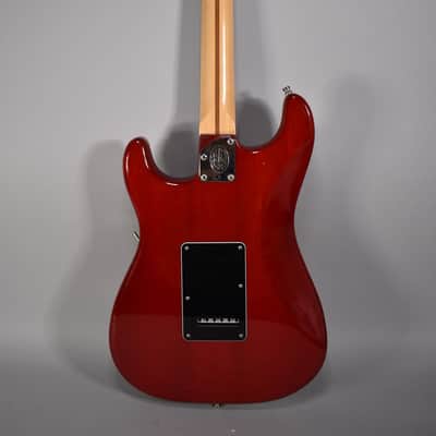 2004 Fender FSR American Deluxe Mahogany Stratocaster Crimson Red image 3