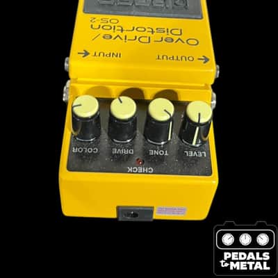 Boss OS-2 OverDrive/Distortion (Silver Label) 1990 - Present - Yellow - X17112 image 3