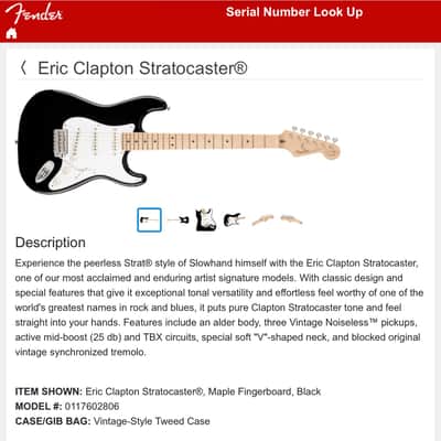 Fender Eric Clapton Artist Series Stratocaster Black 2005 image 17