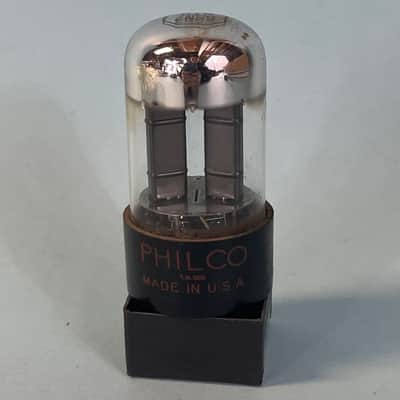 1957 Sylvania 6SN7GTB Vintage Philco Black Plate Chrome Top Preamp Tube! T265 image 3