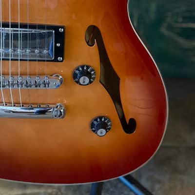 Squier Affinity Starcaster Deluxe HH Semi-Hollow Electric Guitar Sienna Sunburst image 7