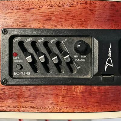 DEAN Performer E GN Spruce Top Mahogany Body Acoustic Guitar EQ-7545 w/Gig Bag image 7