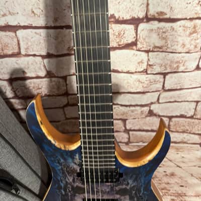 Mayones Hydra Elite 7 Trans Dirty Purple Blue Burst Satin image 5