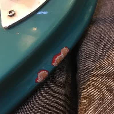 Vintage 60s MIJ Teisco K-3L / ET-312 Sharkfin Electric Guitar - Blue + Hard Case image 15