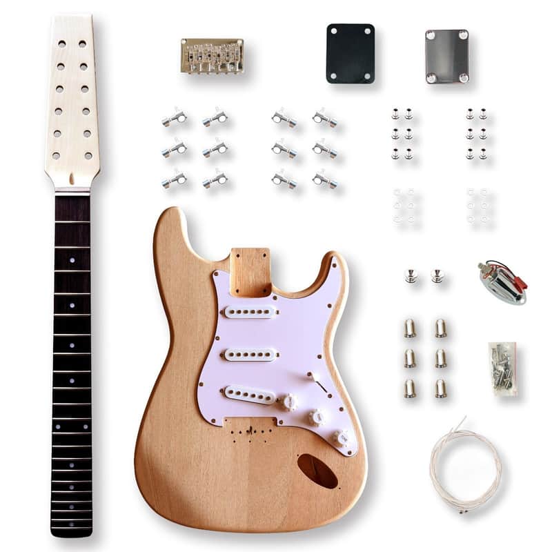 Stratocaster Style 12 String Electric Guitar Kits Mahogany image 1